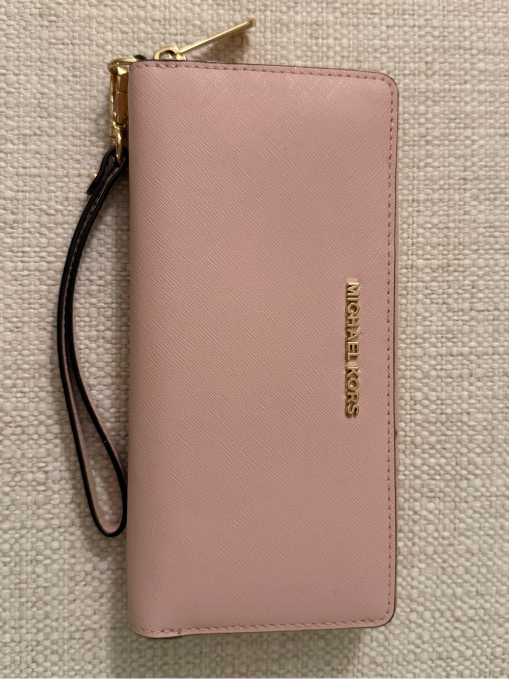 Michael Kors Blush Pink Saffiano Leather Wristlet